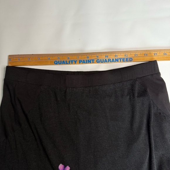 Jennifer Lopez Black and Purple Maxi A-Line Skirt size Large - Picture 5 of 10